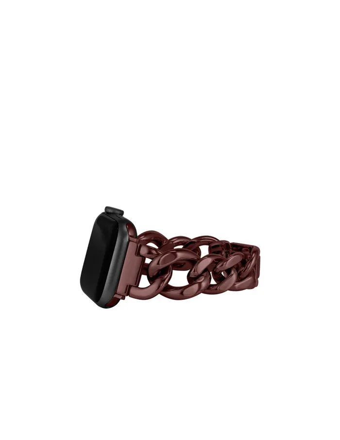Anne Klein Chain Link Bracelet Band For Apple Watch Brown Women Watches 038 Jewelry