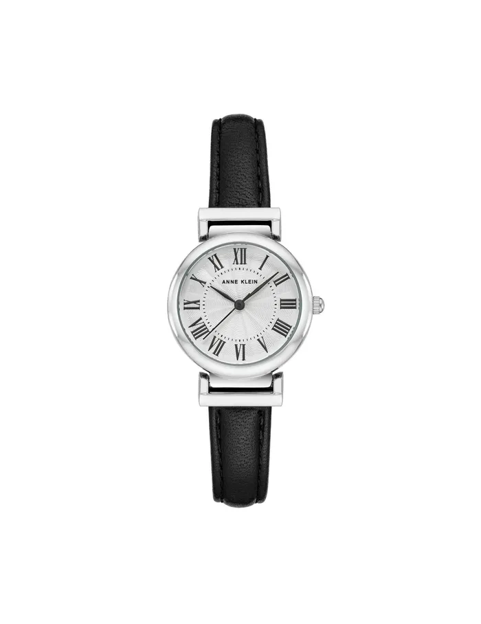 Anne Klein Classic Leather Strap Watch Black Women Watches 038 Jewelry
