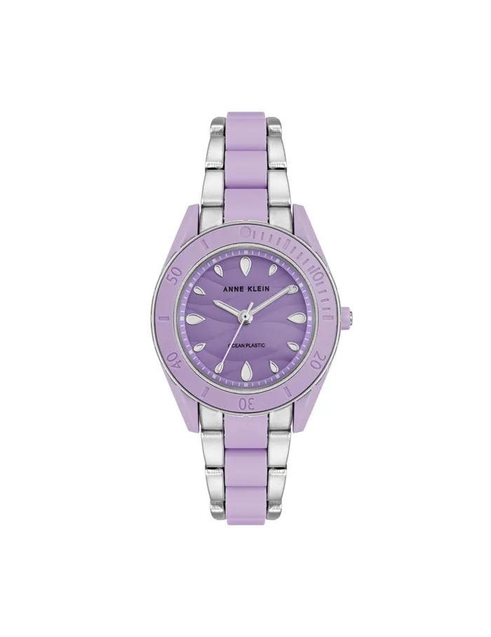 Anne Klein Consider It Recycled Ocean Plastic Bracelet Watch Lavender Women Watches 038 Jewelry