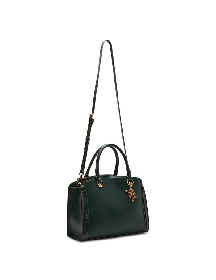 Anne Klein Croco Trimmed Satchel Evergreen Women Handbags