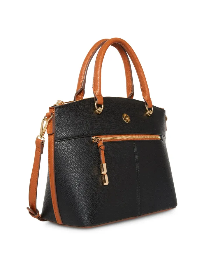 Anne Klein Dome Satchel Black Women Handbags