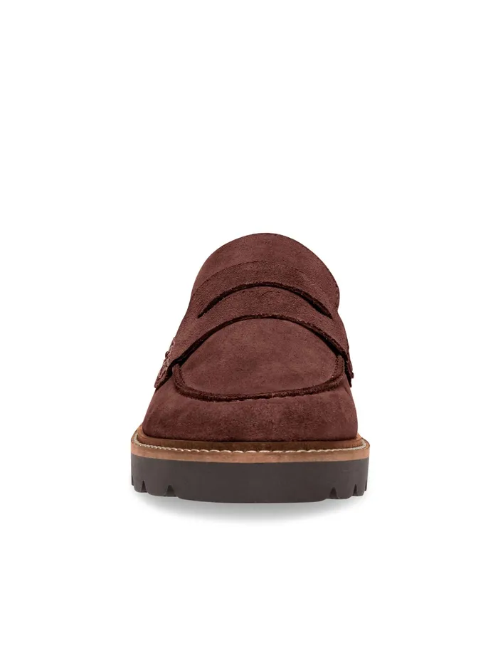 Anne Klein Emmylou Suede Loafer Dark Brown Women Shoes