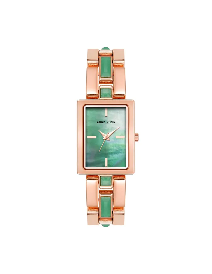 Anne Klein Gemstone Accented Bracelet Watch Aventurine Women Watches 038 Jewelry