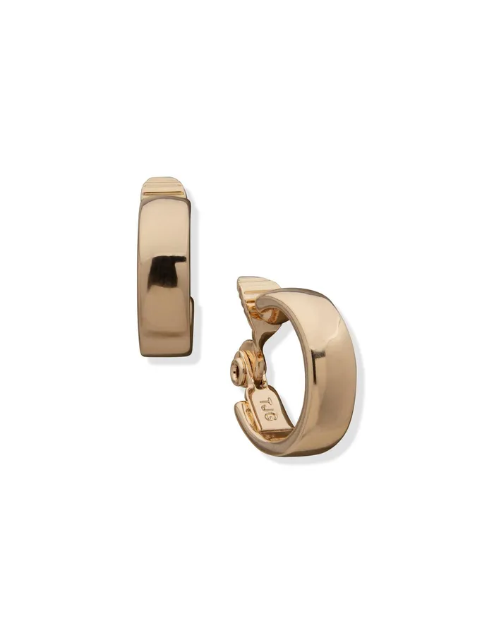 Anne Klein GoldTone Clip Hoop Earrings Goldtone Women Watches 038 Jewelry
