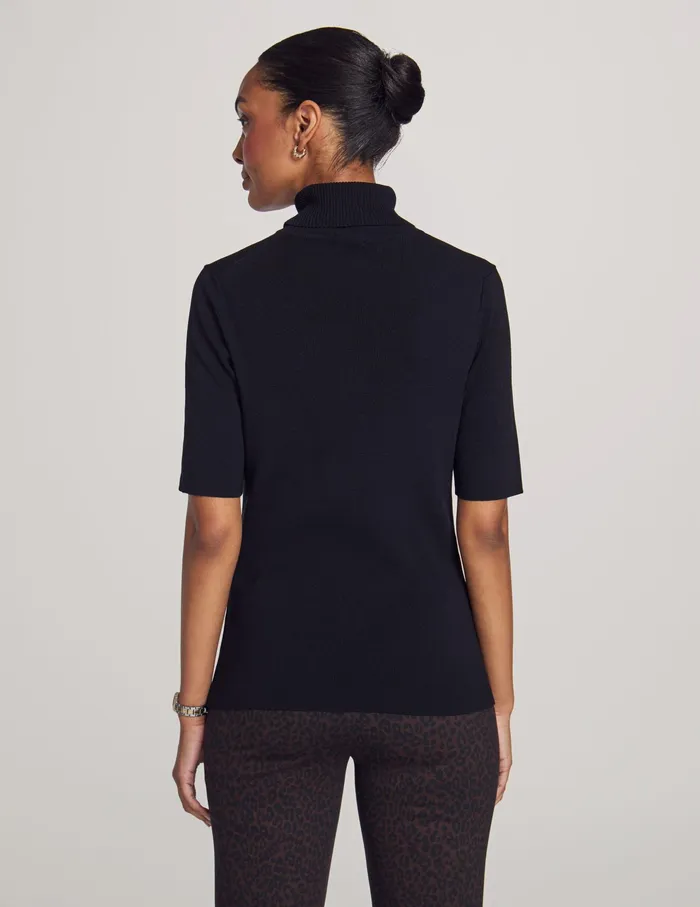 Anne Klein Half Sleeve Turtleneck Anne Black Women Clothing