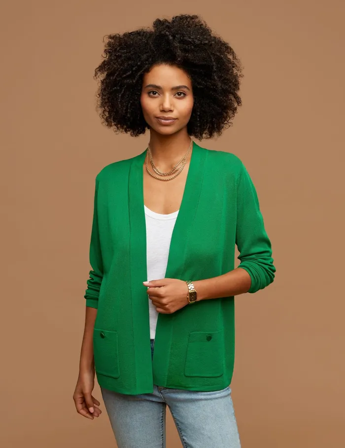 Anne Klein Malibu Cardigan Emerald Mint Women Clothing