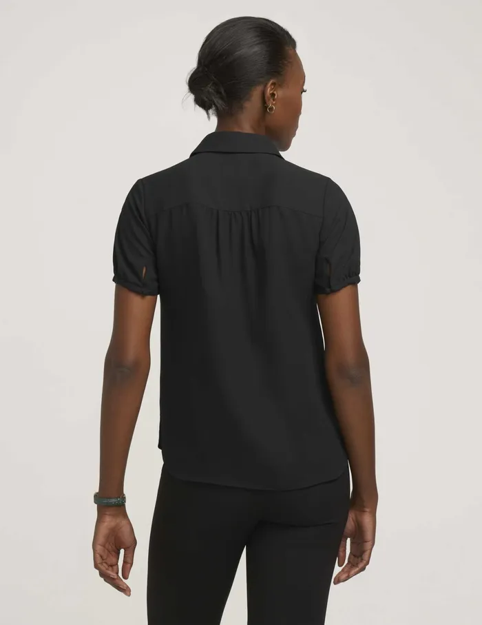 Anne Klein Peter Pan Collar Blouse Anne Black Women Clothing