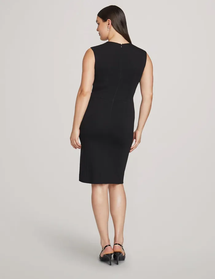 Anne Klein Sheath Dress With Front Slit Anne Black Women Clothing