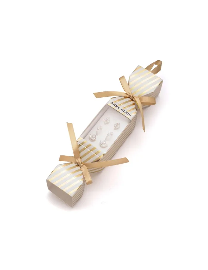 Anne Klein Stud Hoop And Flower Pierced Earring Trio In Gift Box Gold Tone Women Watches 038 Jewelry Anne Klein Stud Hoop And Flower Pierced Earring Trio In Gift Box Gold Tone Women Watches 038 Jewelry