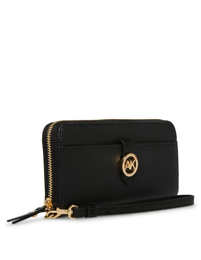 Anne Klein Zip Around Walletoos Black Women Handbags