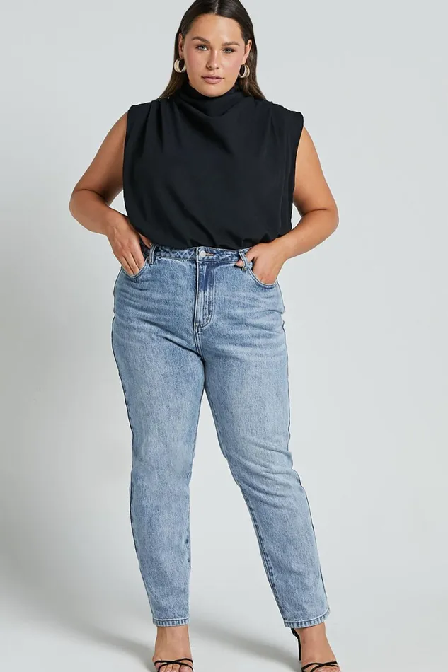 Arianae Top 8211 High Neck Top In Black Women Showpo Tops