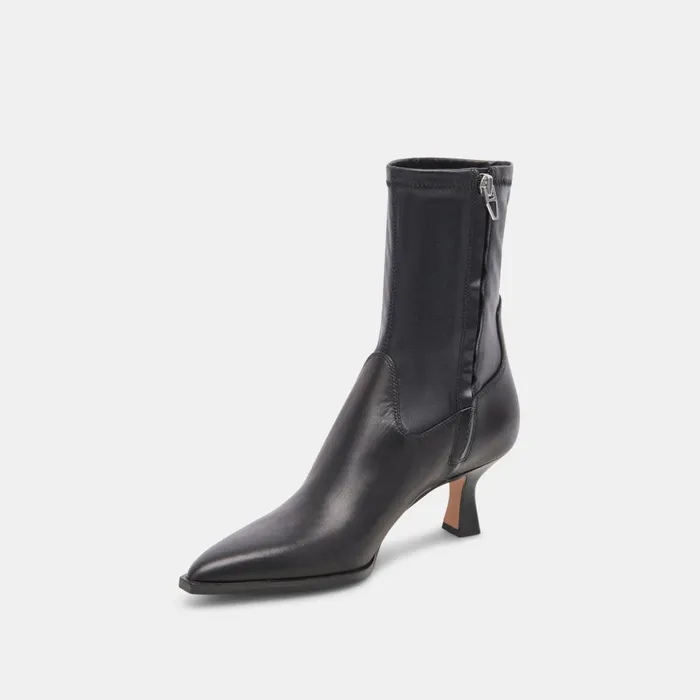 Arya Boots Black Leather Women Dolce Vita Boots and Booties