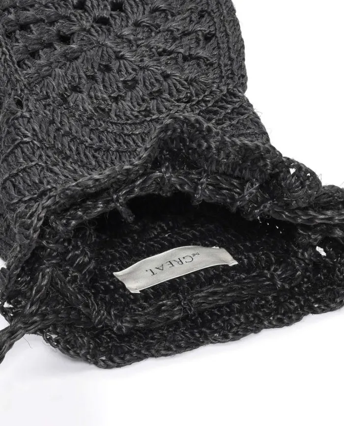 Bags Women039s The Great The Crochet Drawstring Bag Black
