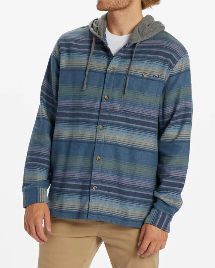 Baja Hooded Flannel Shirt North Sea Men Billabong Shirts