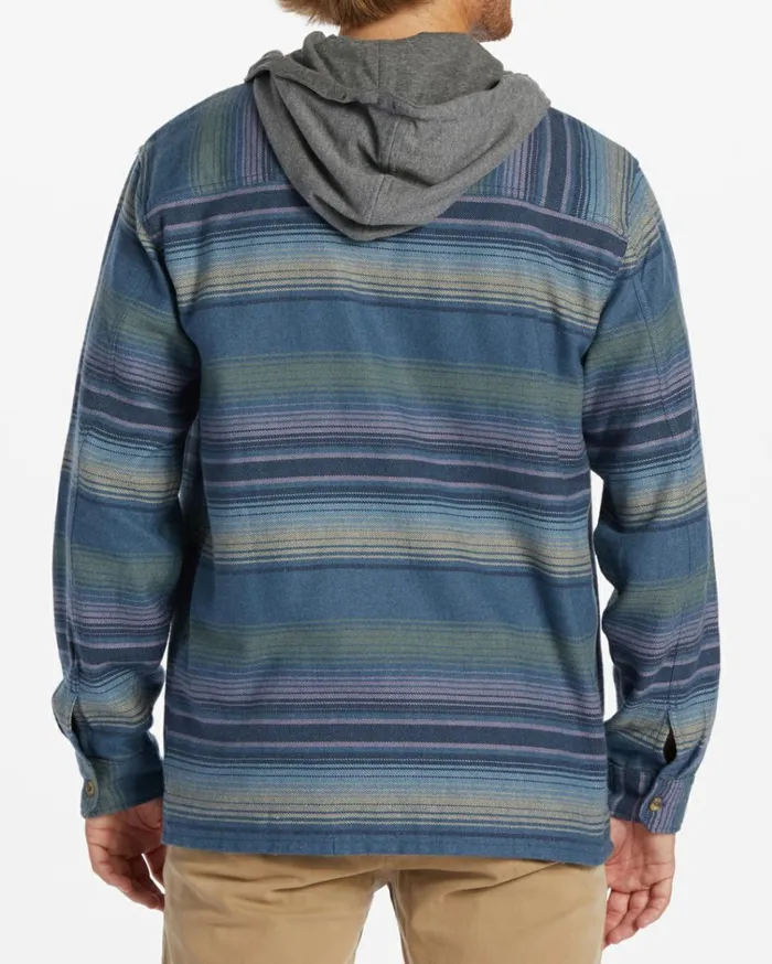 Baja Hooded Flannel Shirt North Sea Men Billabong Shirts