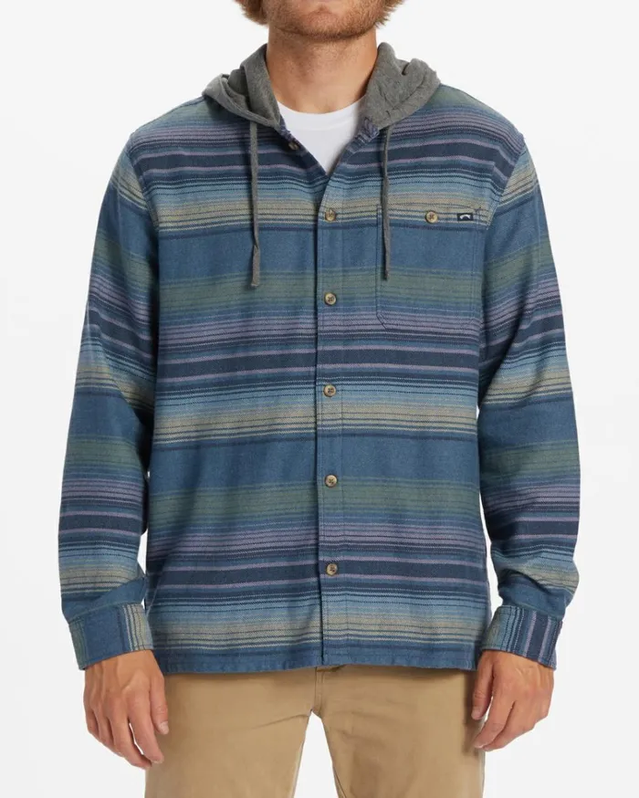 Baja Hooded Flannel Shirt North Sea Men Billabong Shirts