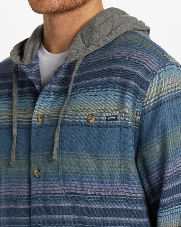 Baja Hooded Flannel Shirt North Sea Men Billabong Shirts
