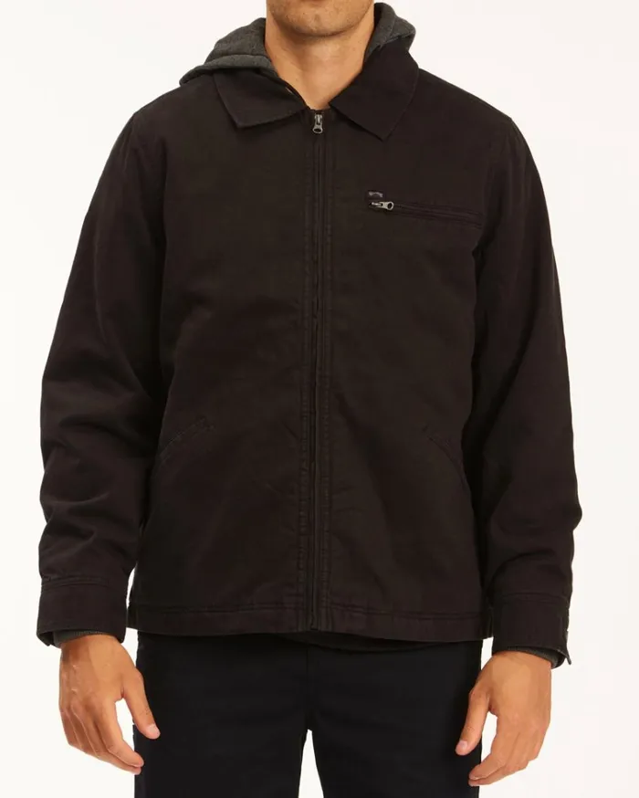Barlow Hooded Jacket Black Men Billabong Jackets