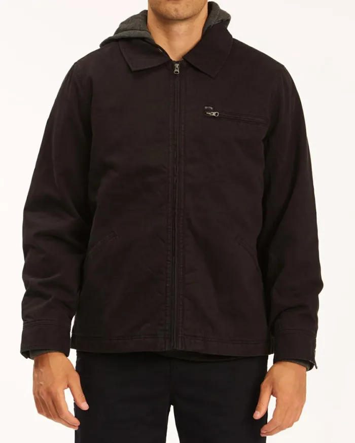Barlow Hooded Jacket Black Men Billabong Jackets