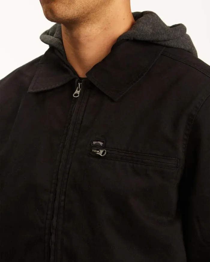 Barlow Hooded Jacket Black Men Billabong Jackets