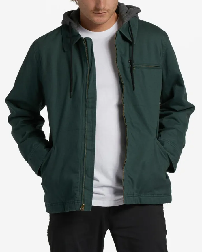 Barlow Hooded Jacket Dark Forest Men Billabong Jackets
