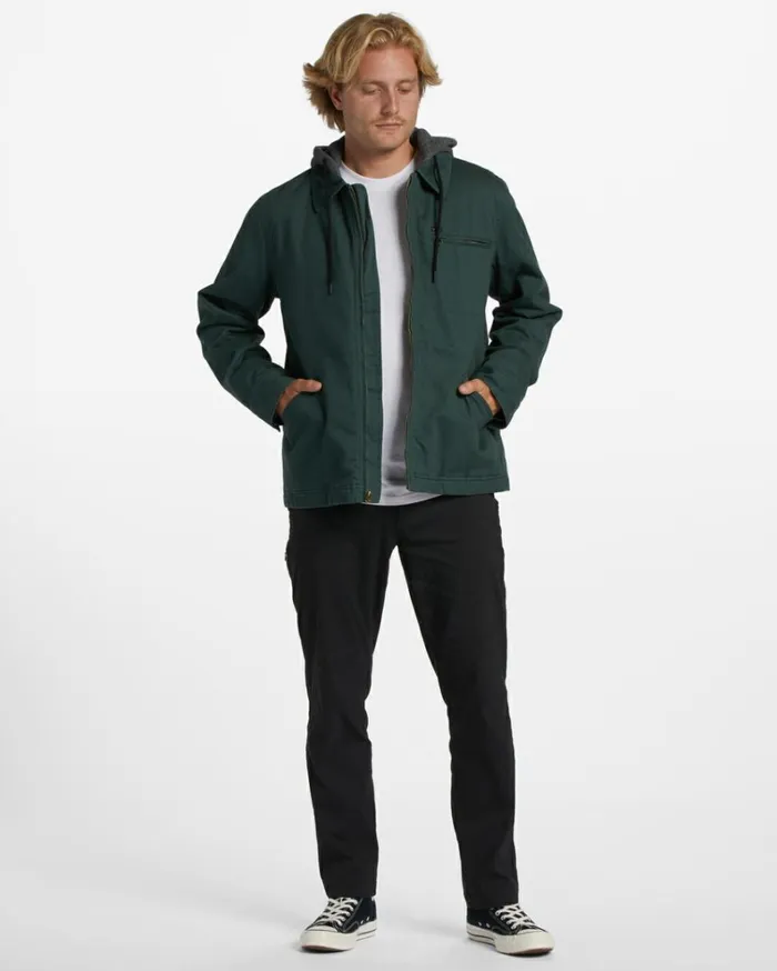 Barlow Hooded Jacket Dark Forest Men Billabong Jackets