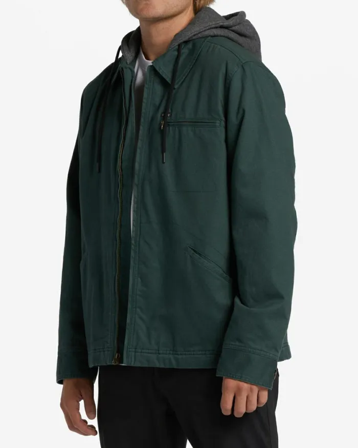 Barlow Hooded Jacket Dark Forest Men Billabong Jackets