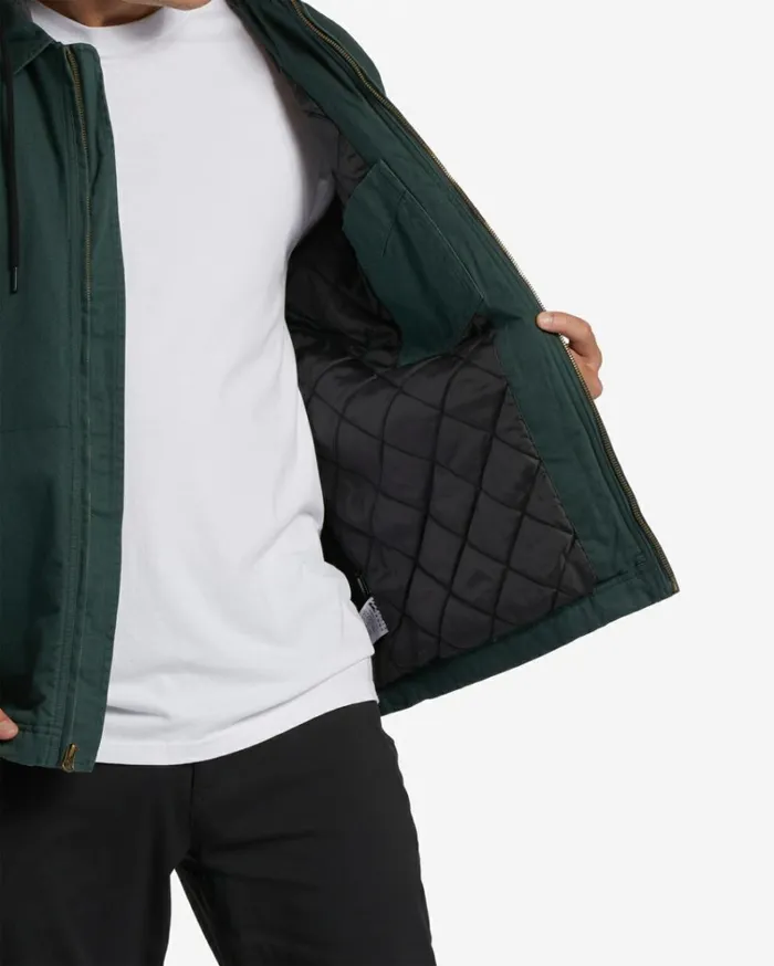 Barlow Hooded Jacket Dark Forest Men Billabong Jackets
