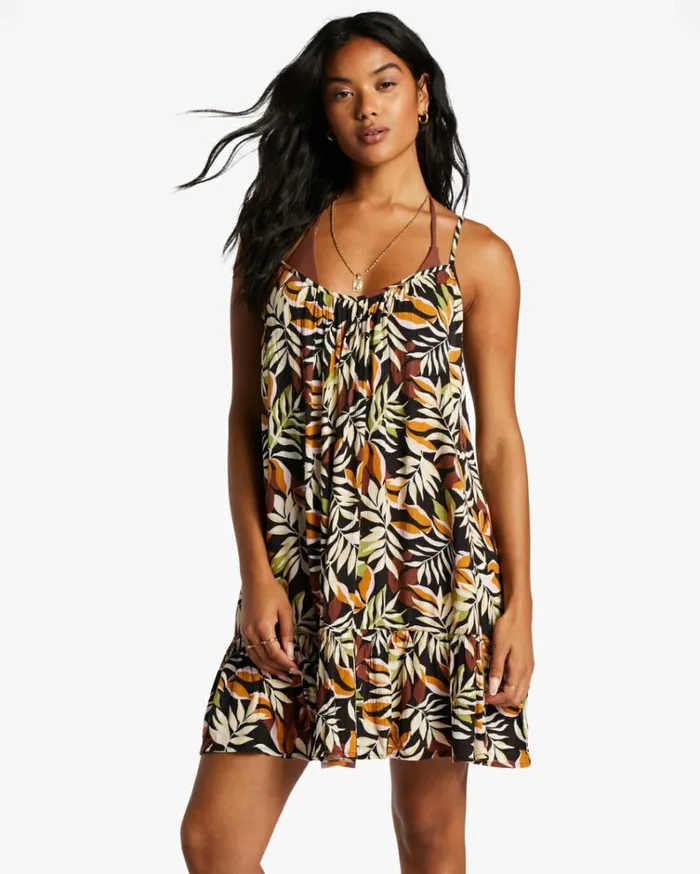 Beach Vibes Swim Cover Up Black Pebble Women Billabong Beach Cover Ups