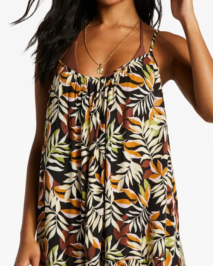 Beach Vibes Swim Cover Up Black Pebble Women Billabong Beach Cover Ups