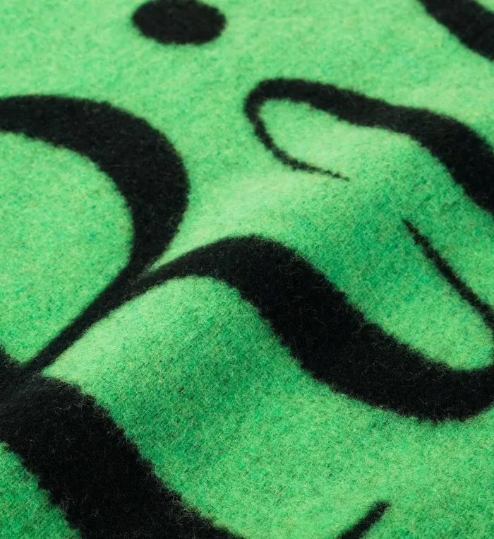 Beanies and Scarves Women Sporty and Rich Classic Logo Scarf 8211 BlackKelly Green