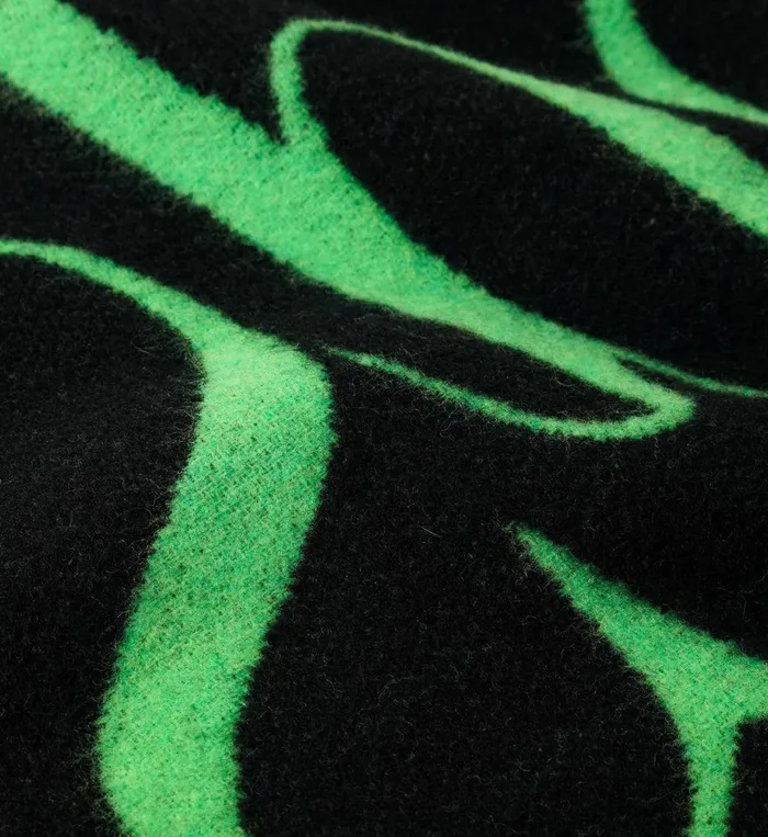 Beanies and Scarves Women Sporty and Rich Classic Logo Scarf 8211 BlackKelly Green