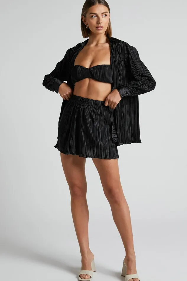 Beca Bralette 8211 Plisse Sweetheart Bralette In Black Women Showpo Curve Clothes