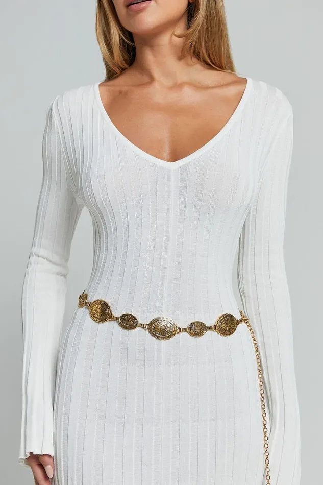 Bellerose Belt 8211 Gold Circle Detail Chain Belt In Gold Women Showpo Belts