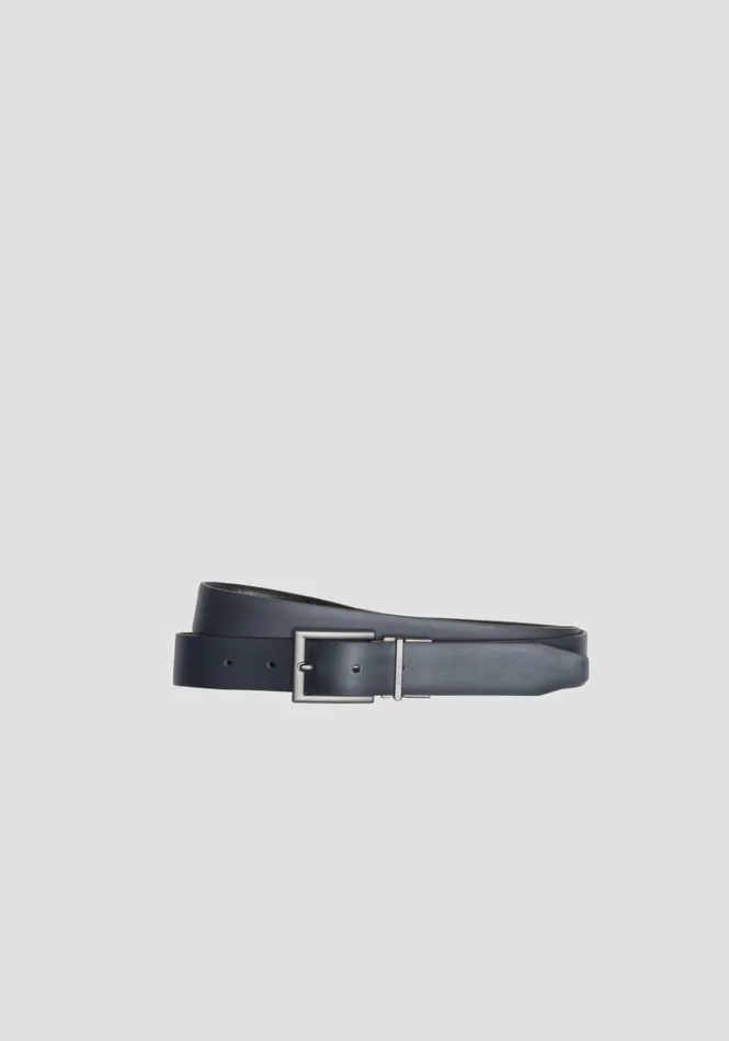 Belts Men Antony Morato DoubleFace Leather Belt Black