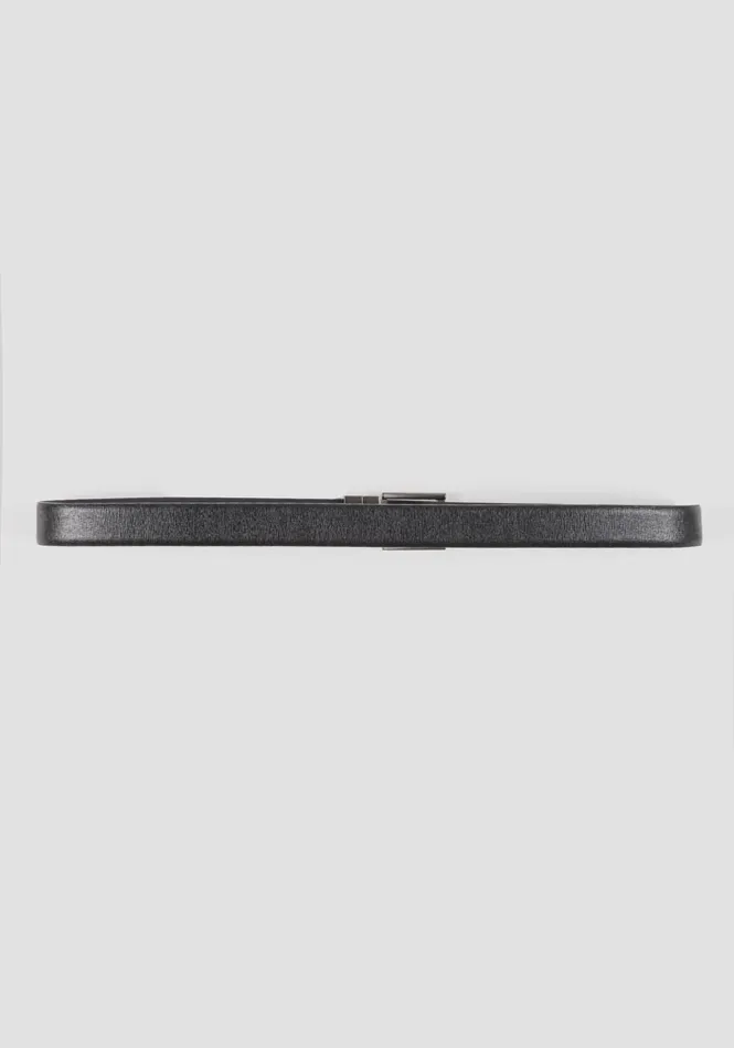 Belts Men Antony Morato DoubleFace Leather Belt Black