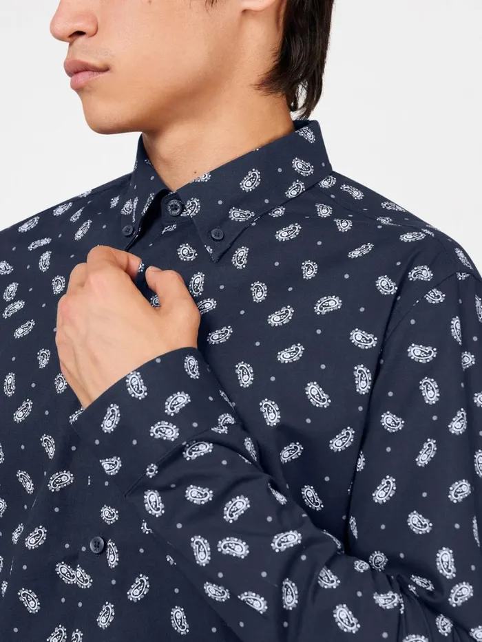 Ben Sherman Archive Print Shirts Men Micro Paisley Print Shirt 8211 Dark Navy Ben Sherman Archive Print Shirts Men Micro Paisley Print Shirt 8211 Dark Navy