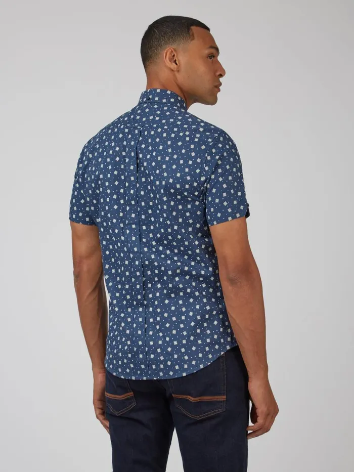 Ben Sherman Archive Print Shirts Men Scatter Print ShortSleeve Shirt 8211 Dark Blue Ben Sherman Archive Print Shirts Men Scatter Print ShortSleeve Shirt 8211 Dark Blue