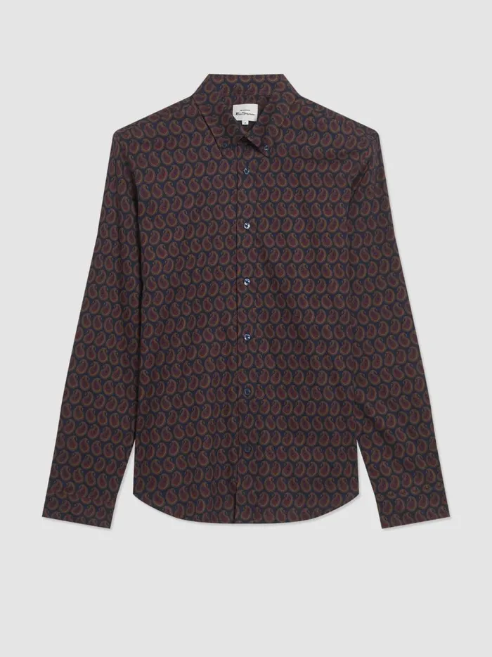 Ben Sherman Archive Print Shirts Men Slim Fit Paisley Print LongSleeve Shirt Ben Sherman Archive Print Shirts Men Slim Fit Paisley Print LongSleeve Shirt