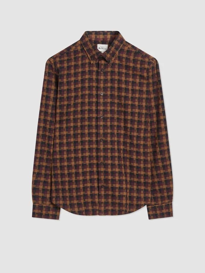 Ben Sherman Heritage Check Shirts Men Fractured Gingham Check LongSleeve Shirt Ben Sherman Heritage Check Shirts Men Fractured Gingham Check LongSleeve Shirt