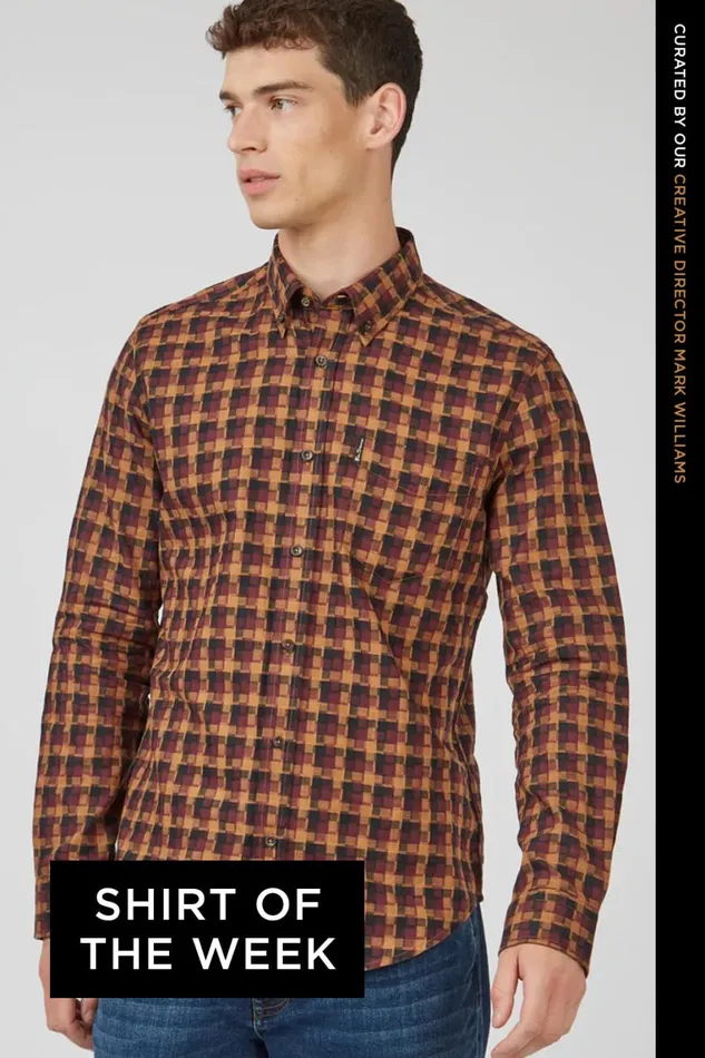 Ben Sherman Heritage Check Shirts Men Fractured Gingham Check LongSleeve Shirt Ben Sherman Heritage Check Shirts Men Fractured Gingham Check LongSleeve Shirt