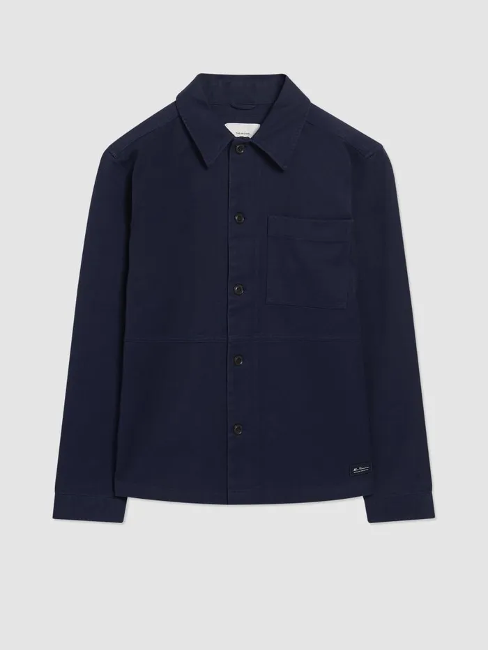 Ben Sherman Jackets and Outerwear Men Casual Twill Workwear Jacket 8211 Marine