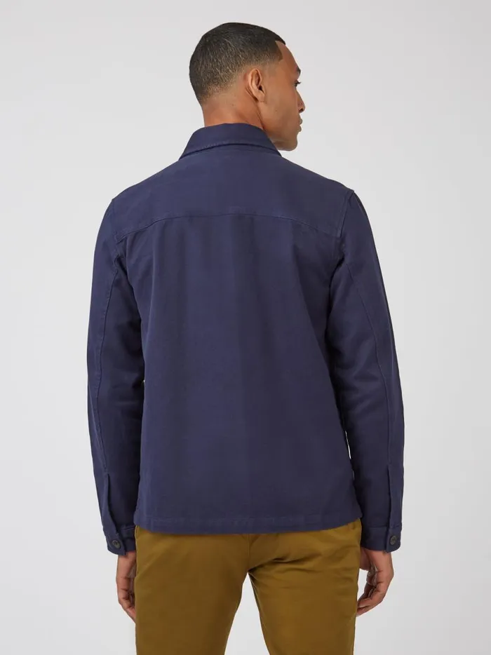 Ben Sherman Jackets and Outerwear Men Casual Twill Workwear Jacket 8211 Marine