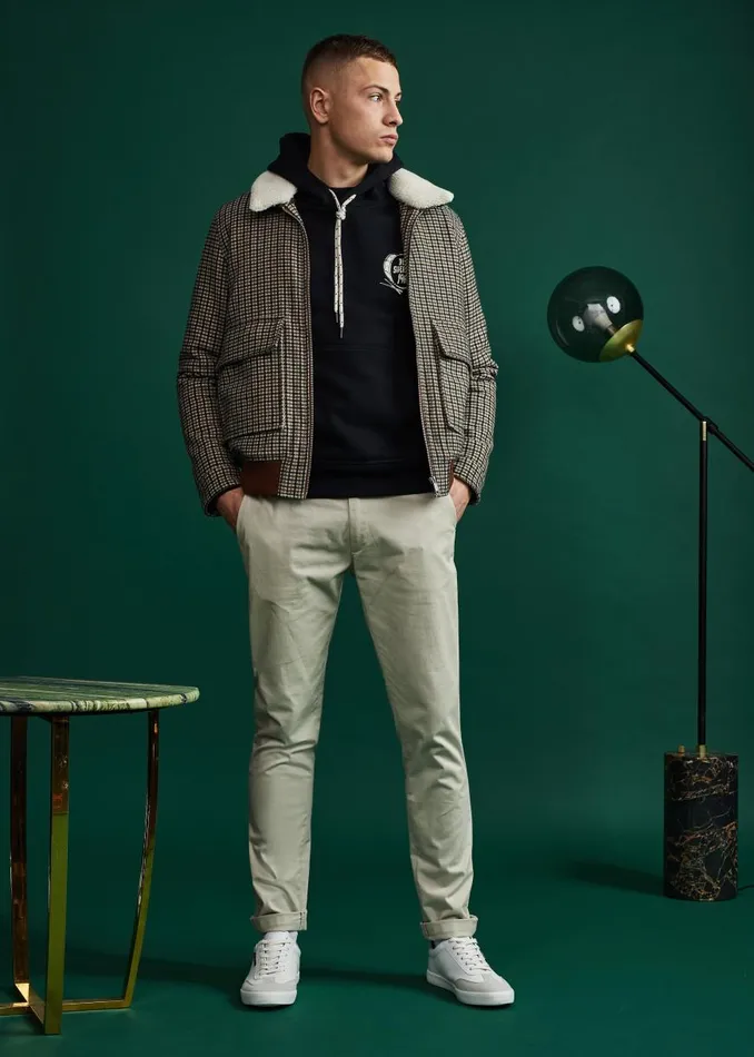 Ben Sherman Jackets and Outerwear Men Heritage Check Wool Blend Jacket