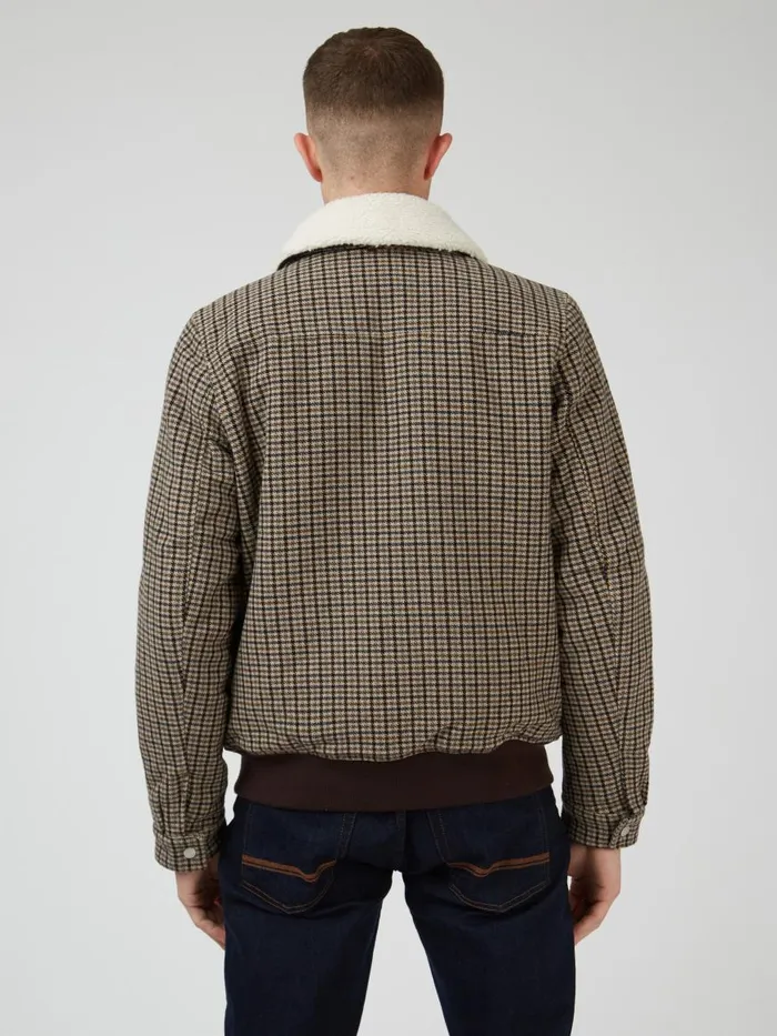 Ben Sherman Jackets and Outerwear Men Heritage Check Wool Blend Jacket