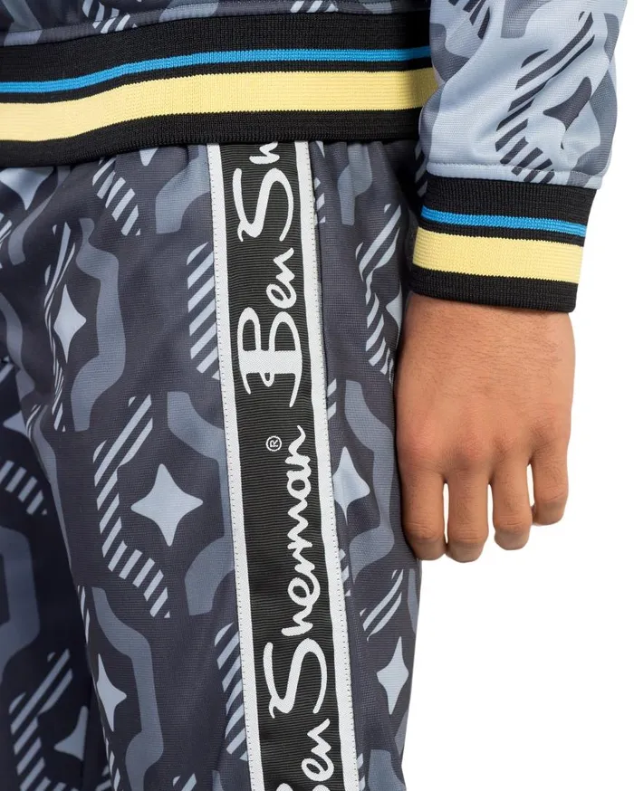 Ben Sherman Joggers and Track Pants Men X House Of Holland Geo Wallpaper Printed Tracksuit Pants