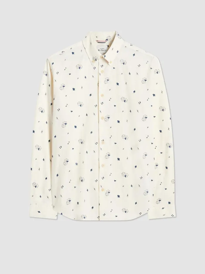 Ben Sherman Long Sleeve Shirts Men Conversational Icon Print Shirt Ben Sherman Long Sleeve Shirts Men Conversational Icon Print Shirt