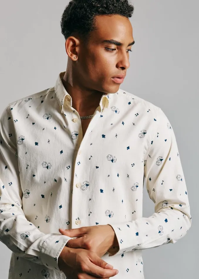 Ben Sherman Long Sleeve Shirts Men Conversational Icon Print Shirt Ben Sherman Long Sleeve Shirts Men Conversational Icon Print Shirt