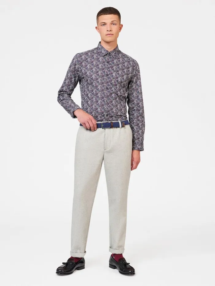 Ben Sherman Long Sleeve Shirts Men Winter Floral Print Shirt 8211 Plum Ben Sherman Long Sleeve Shirts Men Winter Floral Print Shirt 8211 Plum