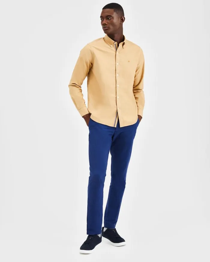 Ben Sherman Oxford Shirts Men Beatnik Oxford Garment Dye Shirt 8211 Khaki